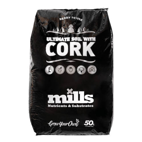 Mills Ultimate Soil with Cork – premium soil and cork blend designed for optimal structure, aeration, and water retention