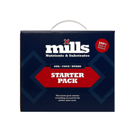 Mills Nutrients Starter Pack box – all-in-one solution for soil, coco, and hydro growers